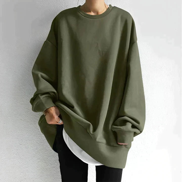 Image of Dames Oversized Sweater met Ronde Hals