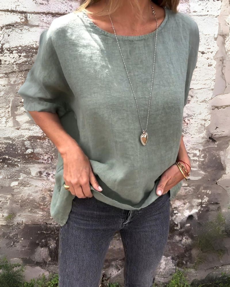 Image of Dames Oversized T-shirt met Ronde Hals