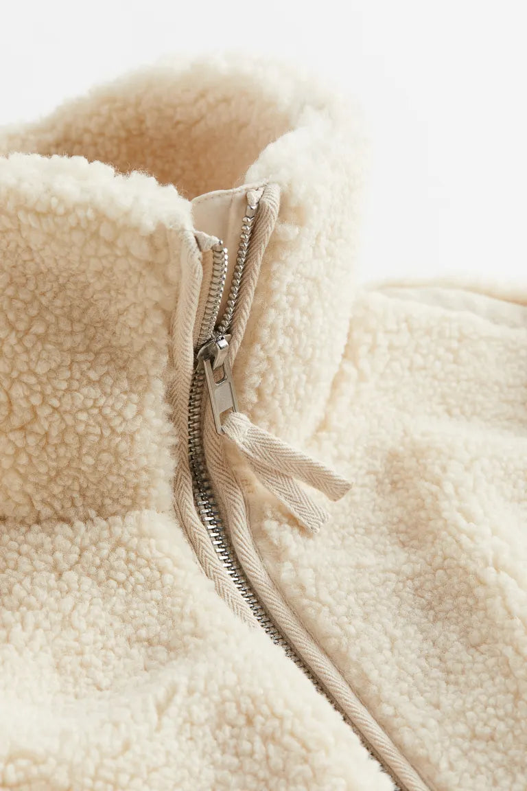 Image of Dames Sherpa Jas met Rits