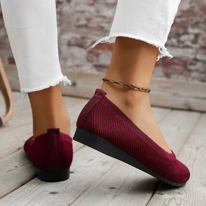 Image of Dames Slip-On Gebreide Ballerina's