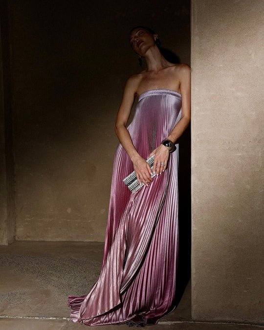 Image of Dames Strapless Ombre Avond Maxi Jurk