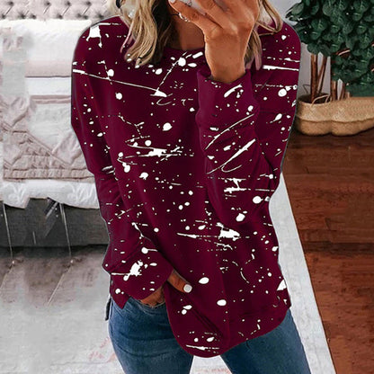Dames sweater met lange mouwen en graffitiprint in meerdere kleuren