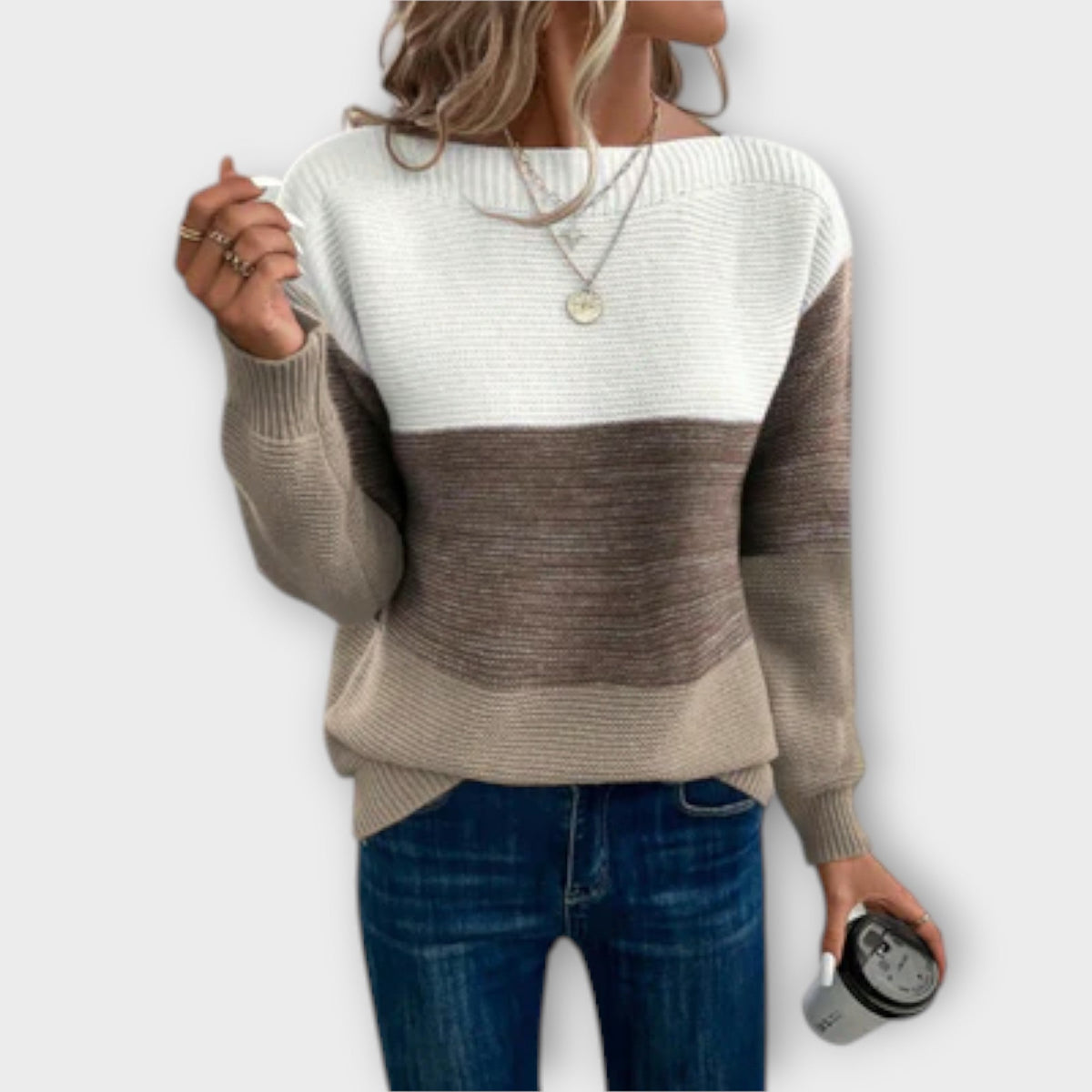 Dames trui met casual gebreid silhouet