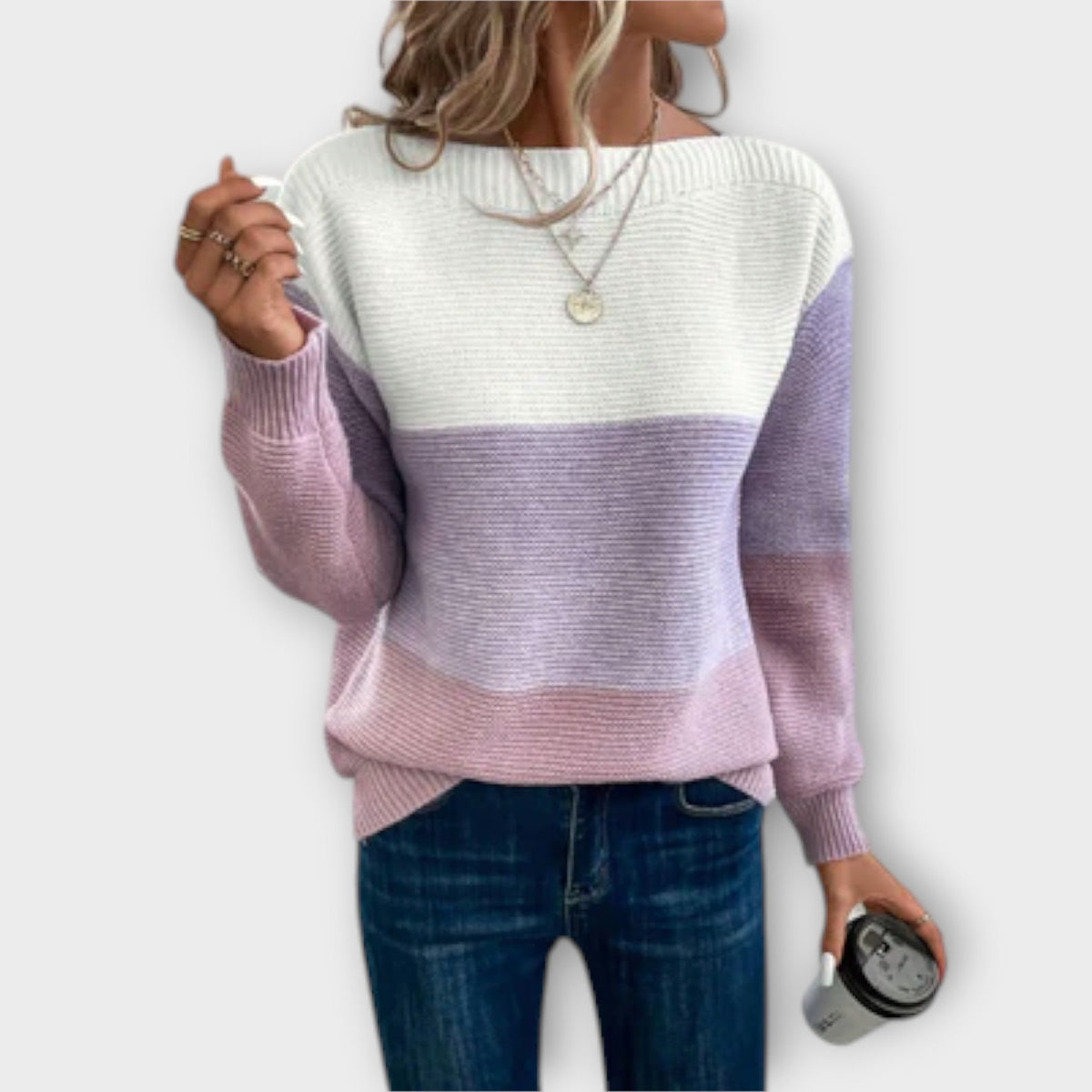 Dames trui met casual gebreid silhouet