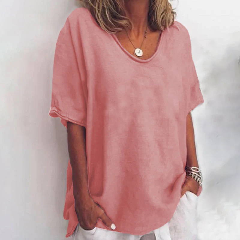 Image of Dames V-hals Oversized T-shirt
