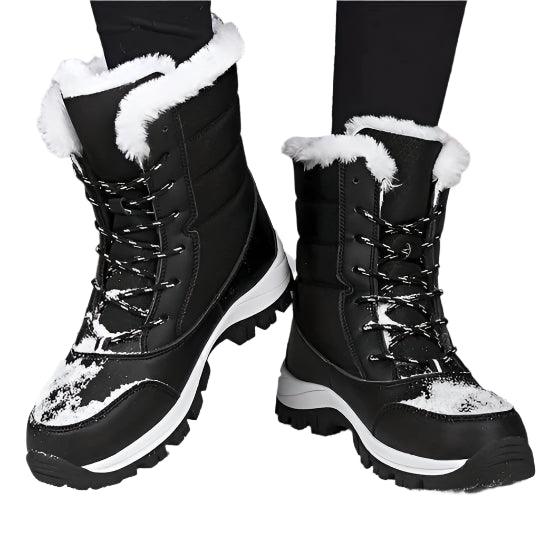 Image of Dames Veters Mid-Kuit Sneeuwlaarzen