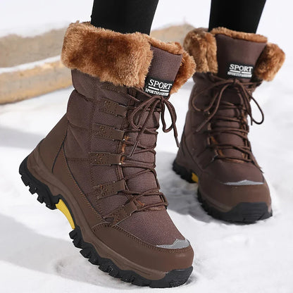 Dames winterlaarzen met zachte voering en verbeterde grip - Snowboots