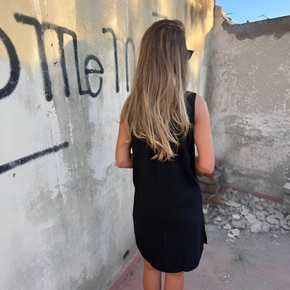 Image of Dames Zomer Mini-jurk met Knoopsluiting