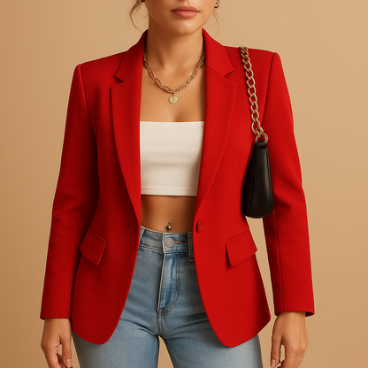 Damesblazer met één knoop