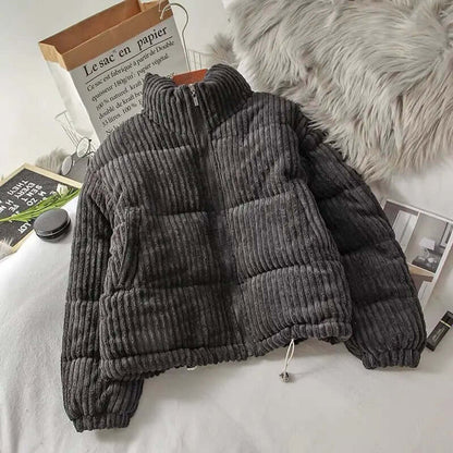 Damesjas met rits – Oversized pasvorm – Hoge kraag – Elastische manchetten
