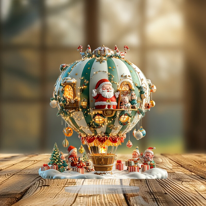 Decoratieve Acrylplaat met Kerstman en Elfen