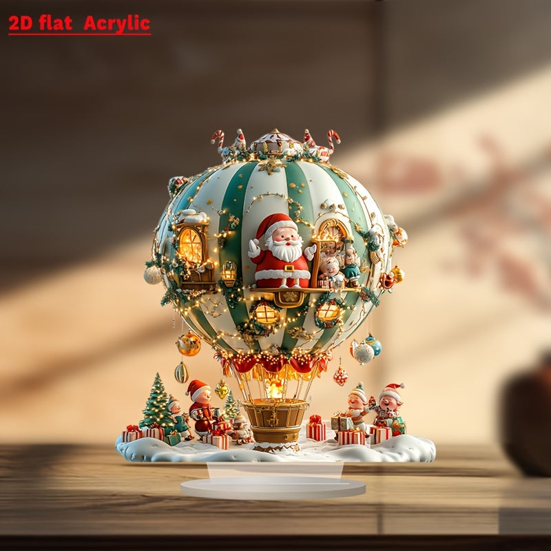 Decoratieve Acrylplaat met Kerstman en Elfen