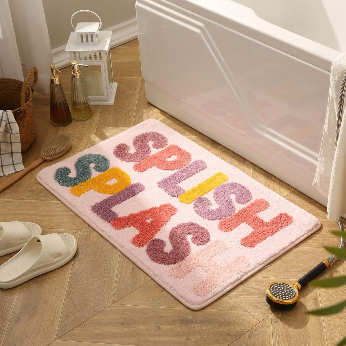Decoratieve badmat voor de badkamer