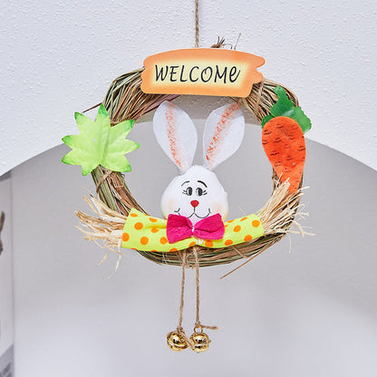 Decoratieve welkomskrans met haas