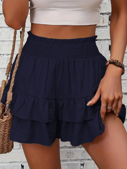 Image of Demi | Dames Shorts met Ruches en Smock Taille