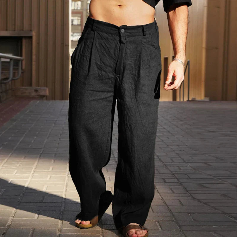 Image of Dennis | Heren Wijde Pijpen Casual Broek