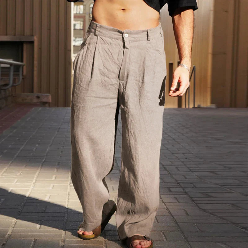 Image of Dennis | Heren Wijde Pijpen Casual Broek