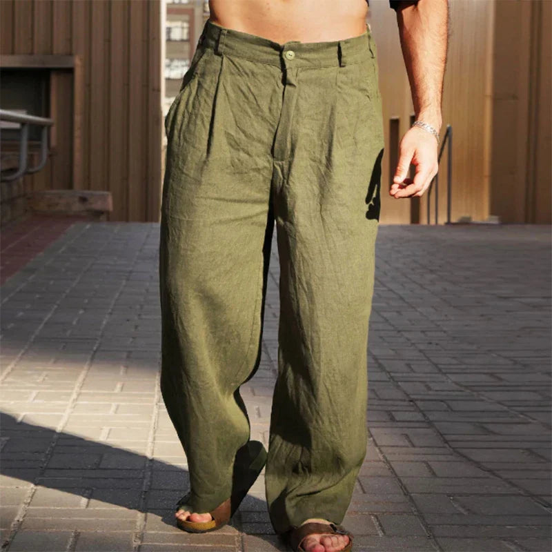 Image of Dennis | Heren Wijde Pijpen Casual Broek