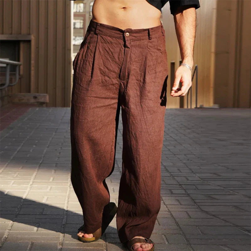 Image of Dennis | Heren Wijde Pijpen Casual Broek