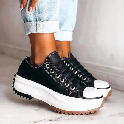 Image of Diane | Dames Platform Sneakers met Veters