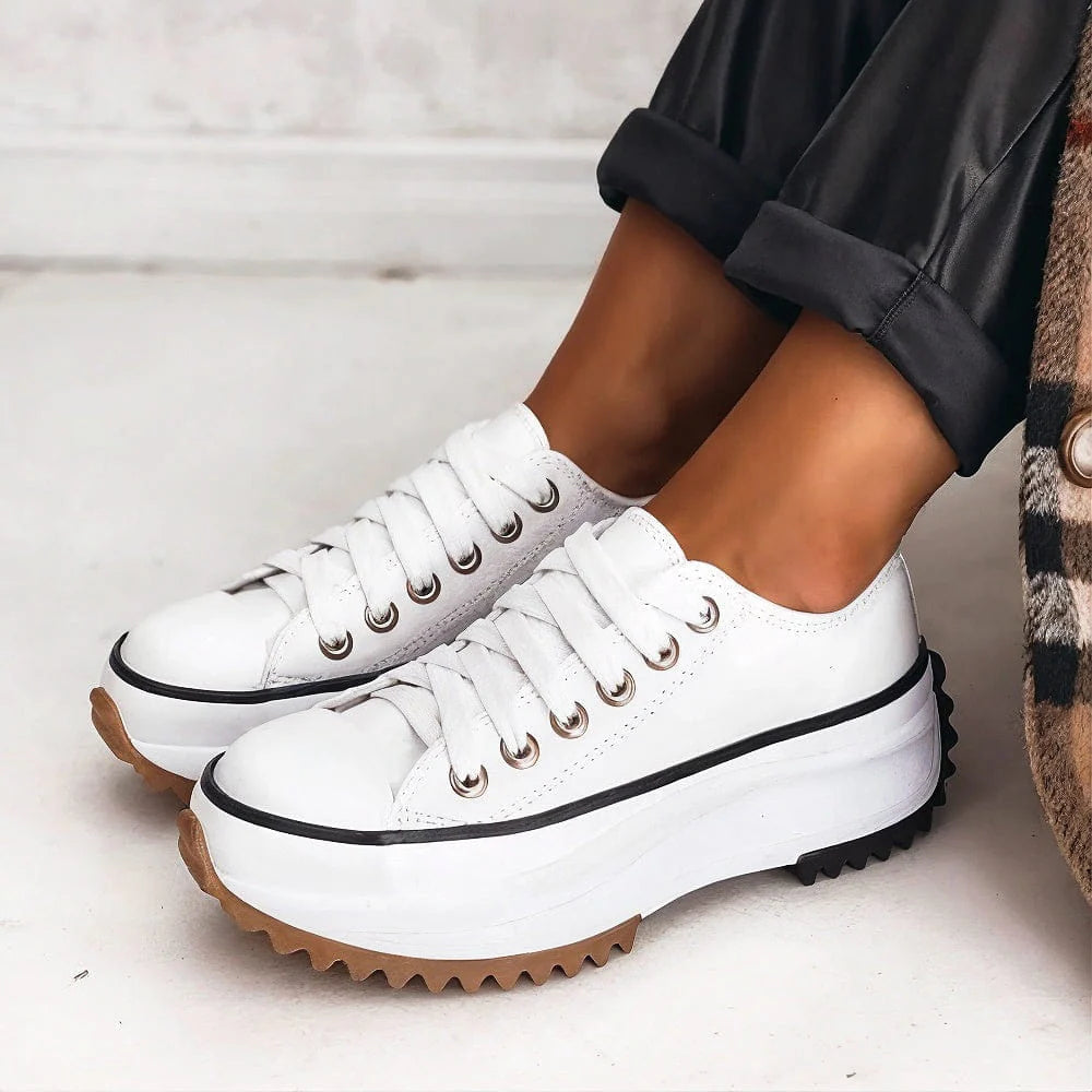 Image of Diane | Dames Platform Sneakers met Veters