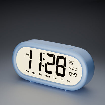 Digitale wekker met temperatuurweergave en alarmfunctie