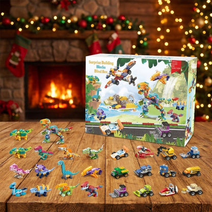 Dinosaurus en Voertuigen Adventskalender, 24 Mini-bouwsels met Grote T. rex
