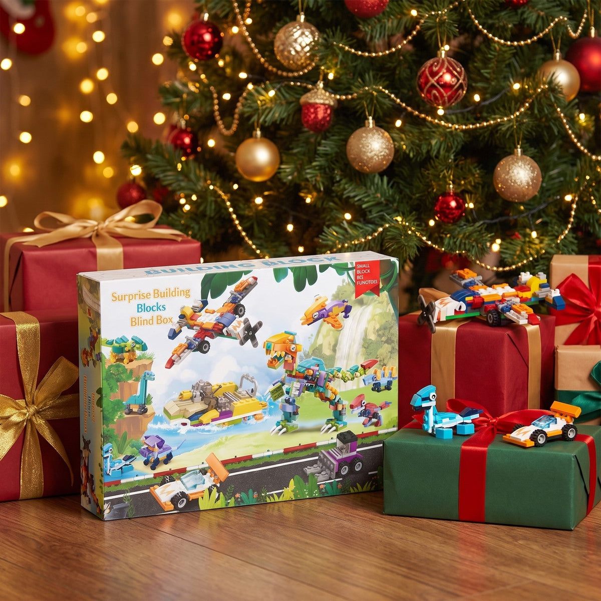 Dinosaurus en Voertuigen Adventskalender, 24 Mini-bouwsels met Grote T. rex