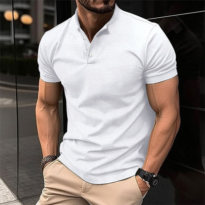Image of Dirk | Heren Button-Down Casual Poloshirt