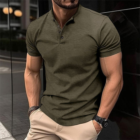 Image of Dirk | Heren Button-Down Casual Poloshirt