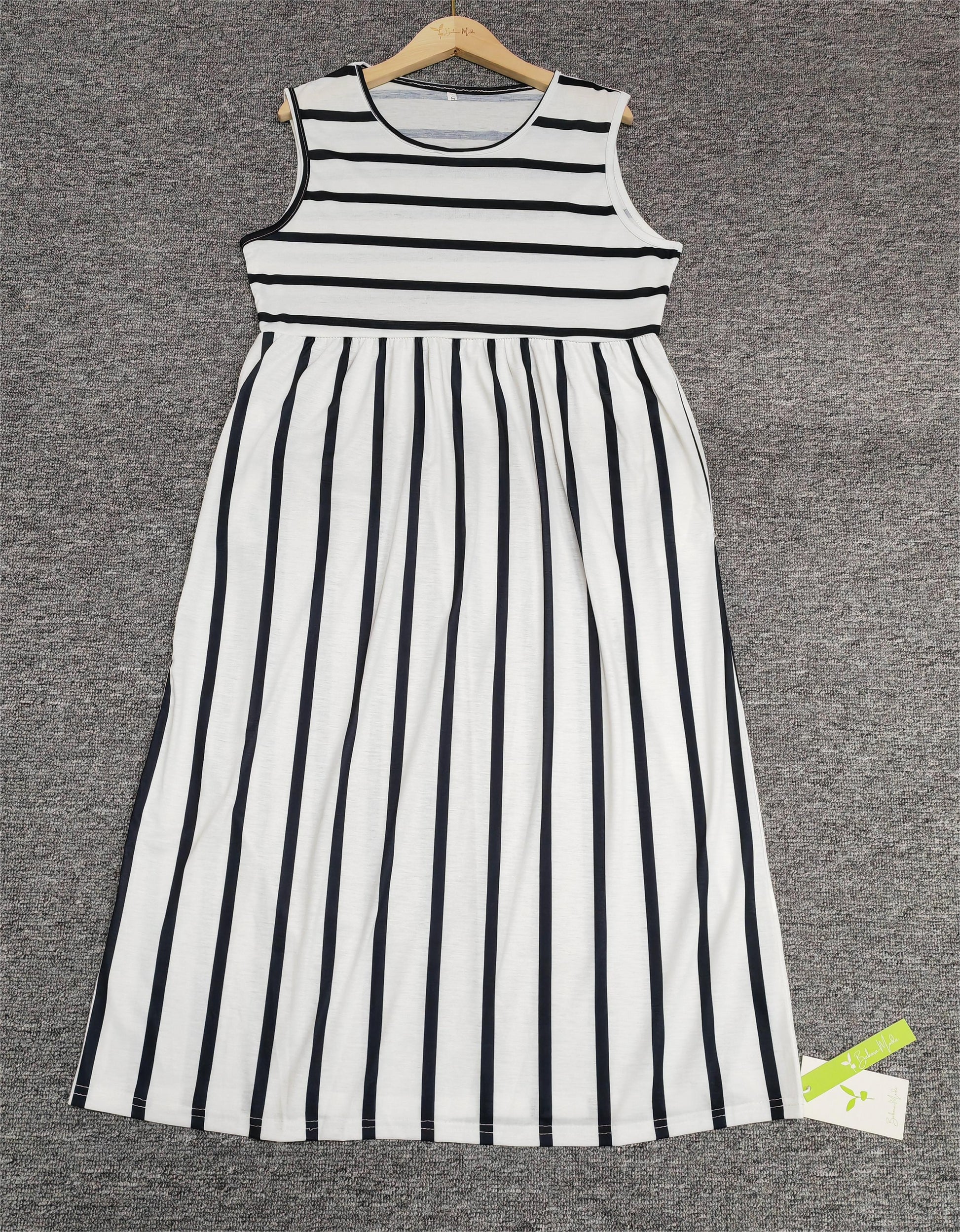 Image of Donna | Dames Mouwloze A-lijn Midi Jurk
