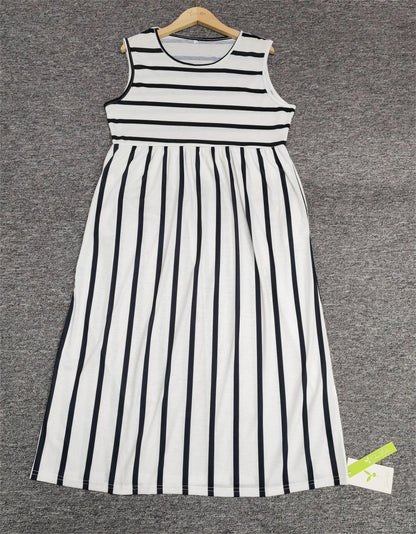 Image of Donna | Dames Mouwloze A-lijn Midi Jurk