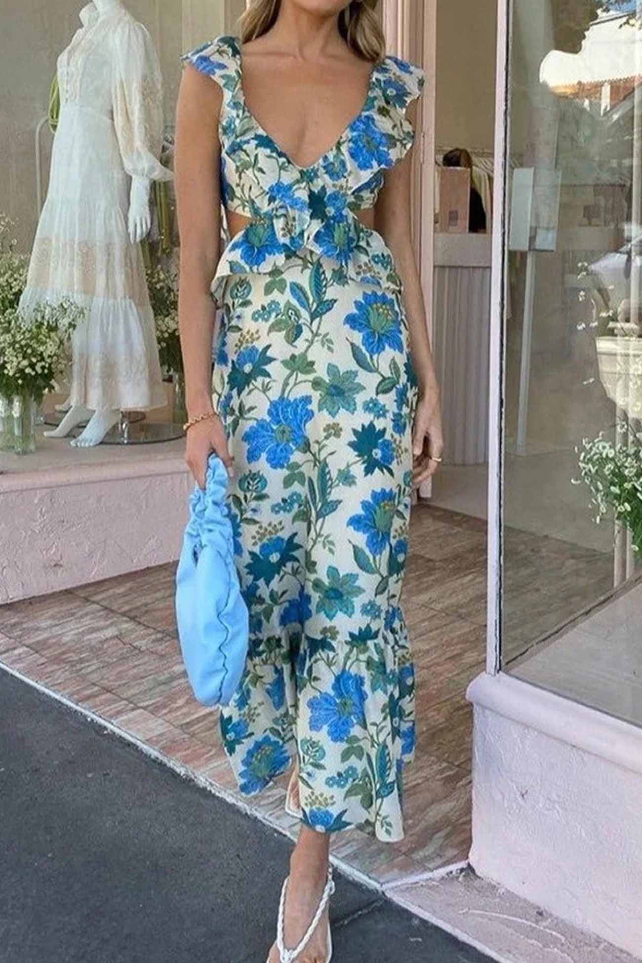 Image of Dorothy | Dames Mouwloze Maxi Jurk