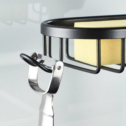 Douchehouder voor shampoo & zeep – Roestvrij aluminium – Zilver of zwart – Zonder boren