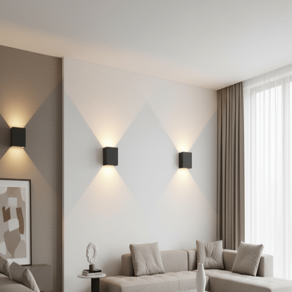 Draadloze led-wandlamp met verstelbare lichtbundel