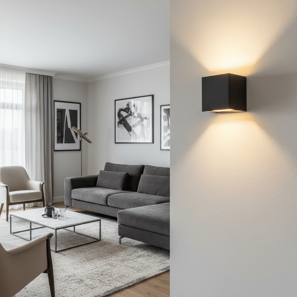 Draadloze led-wandlamp met verstelbare lichtbundel