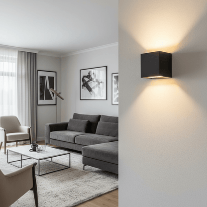 Draadloze led-wandlamp met verstelbare lichtbundel