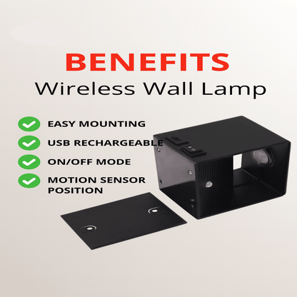 Draadloze led-wandlamp met verstelbare lichtbundel