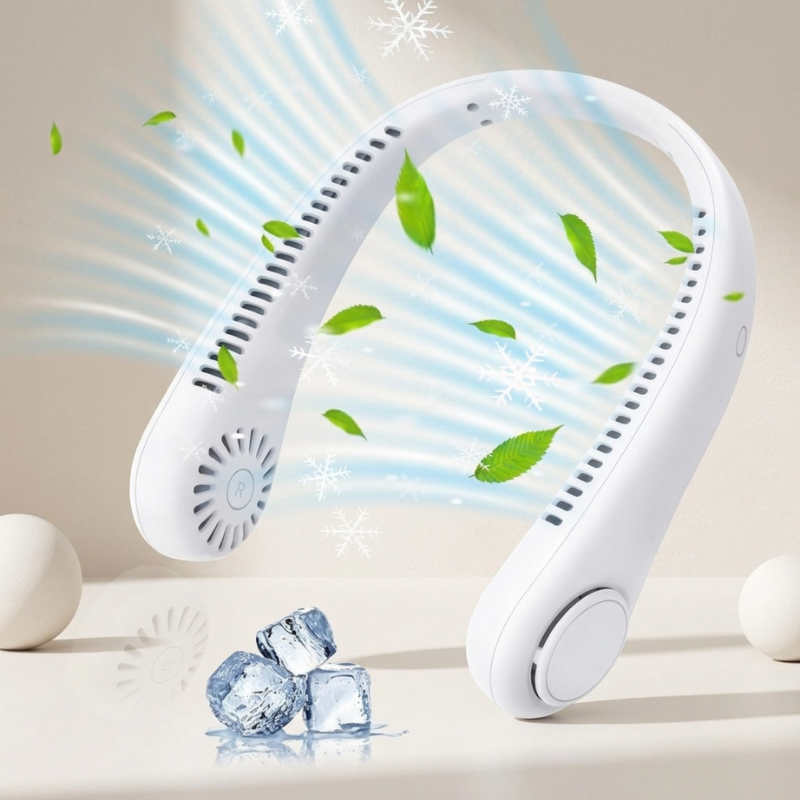Draagbare Halsventilator: Handsfree 360° Luchtstroom