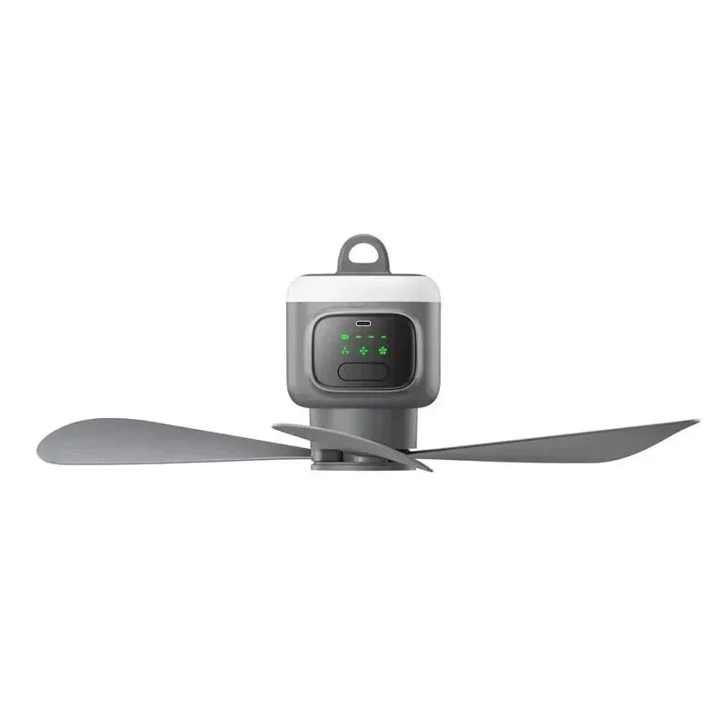 Draagbare plafond- en campingventilator met 12.000 mAh accu – Luchtcirculator en koelventilator voor tent en outdoor