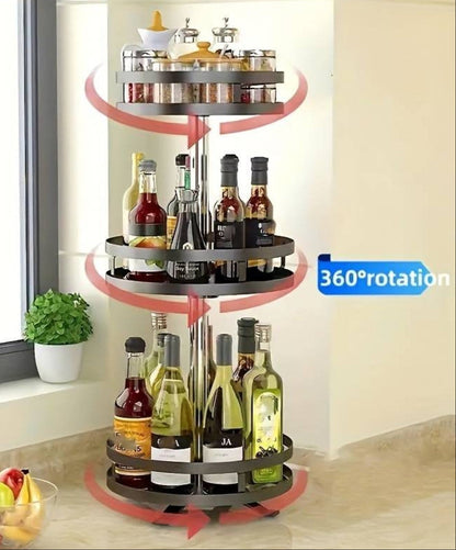 Draaibaar opbergrek 360° voor een georganiseerd huis