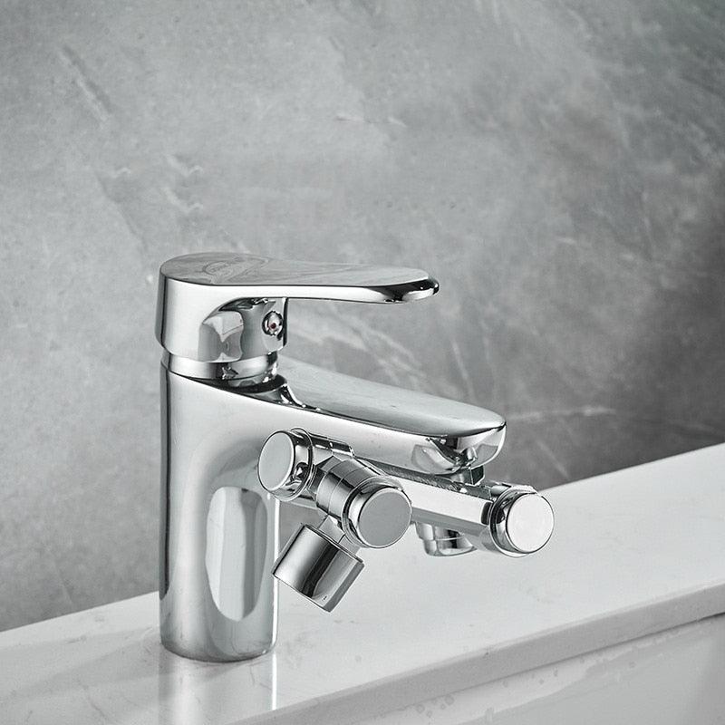 Draaibare kraanverlenger | 1080° rotatie & 2 waterstralen | Accessoire van koper & ABS voor keuken & badkamer
