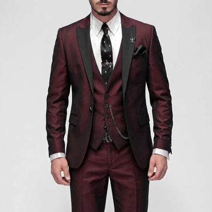 Driedelig formeel slim fit kostuum