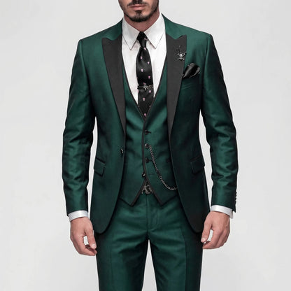 Driedelig formeel slim fit kostuum