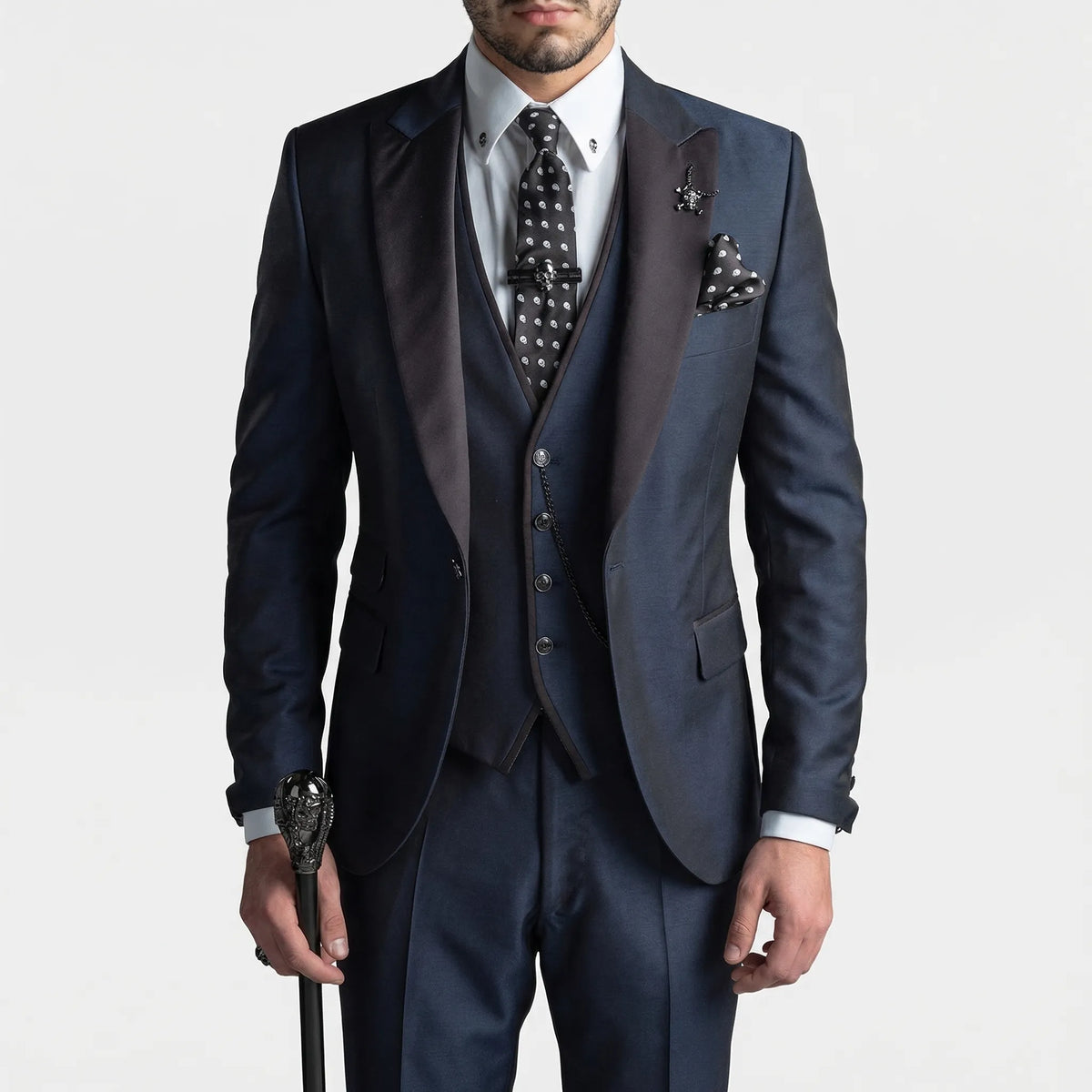 Driedelig formeel slim fit kostuum