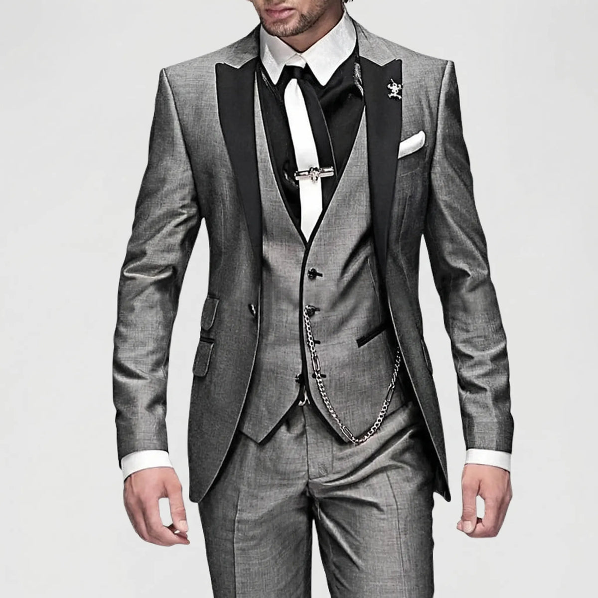 Driedelig formeel slim fit kostuum