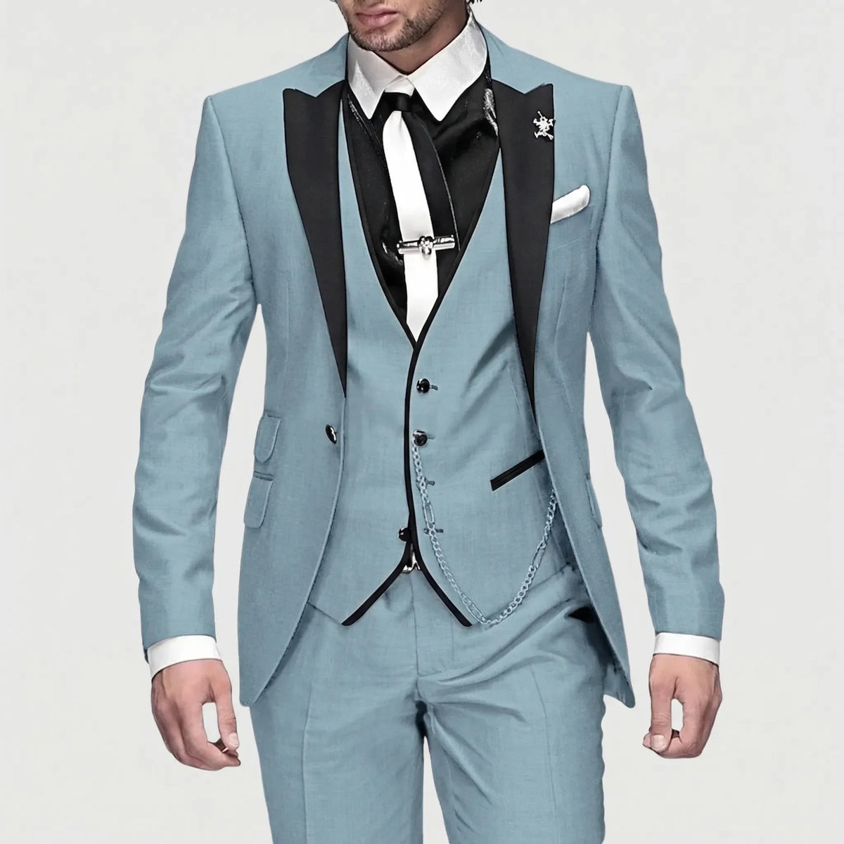 Driedelig formeel slim fit kostuum