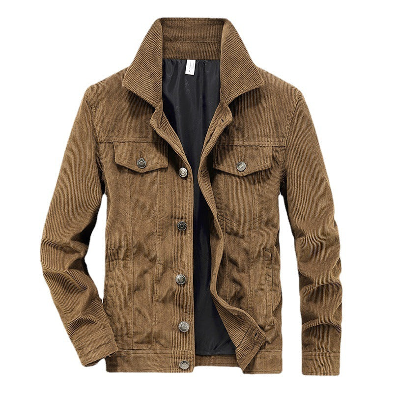 Dunne corduroy jas voor heren