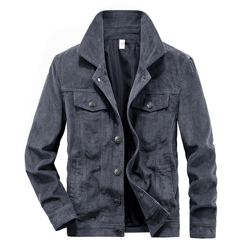 Dunne corduroy jas voor heren