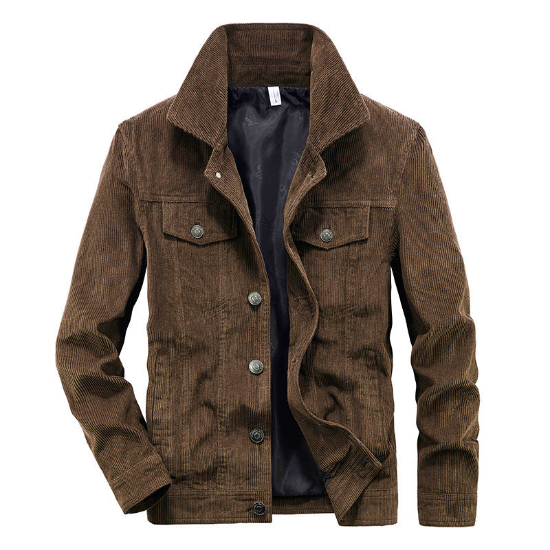 Dunne corduroy jas voor heren